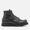 Red Wing Men's 6 Inch Moc Toe Leather Lace Up Boots - Black Chrome - Image 1