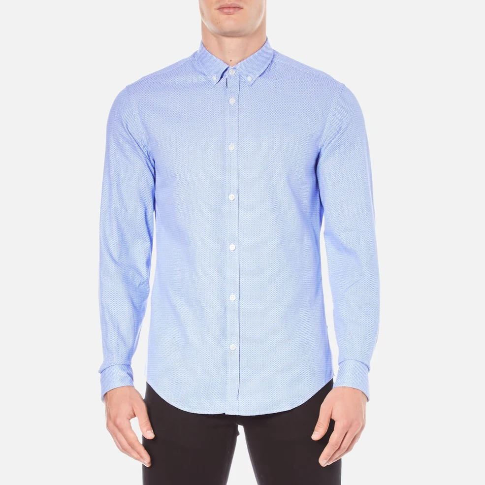 BOSS Green Men's C-Baldasar Long Sleeve Shirt - Blue Image 1