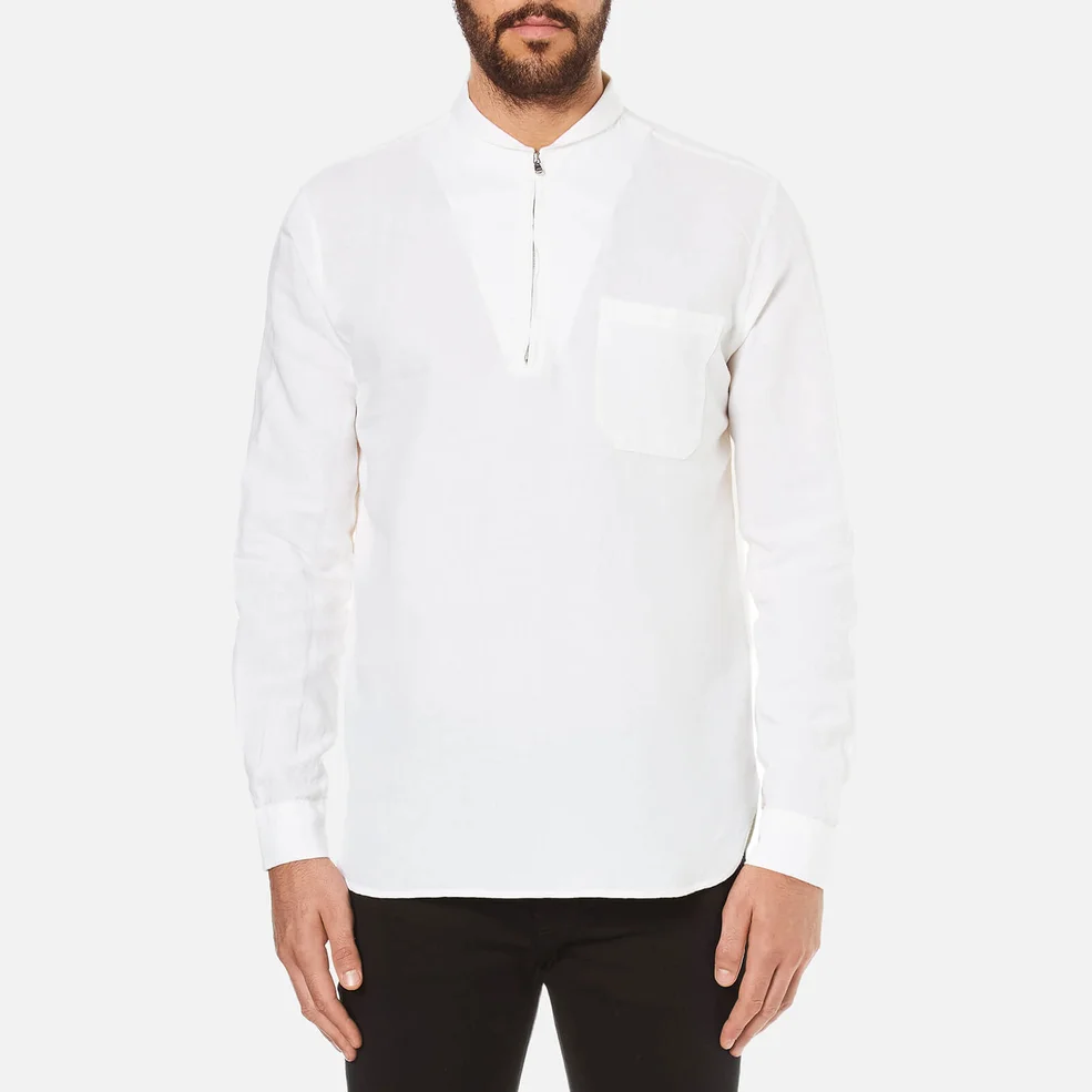 Our Legacy Men's Shawl Zip Shirt - White Image 1