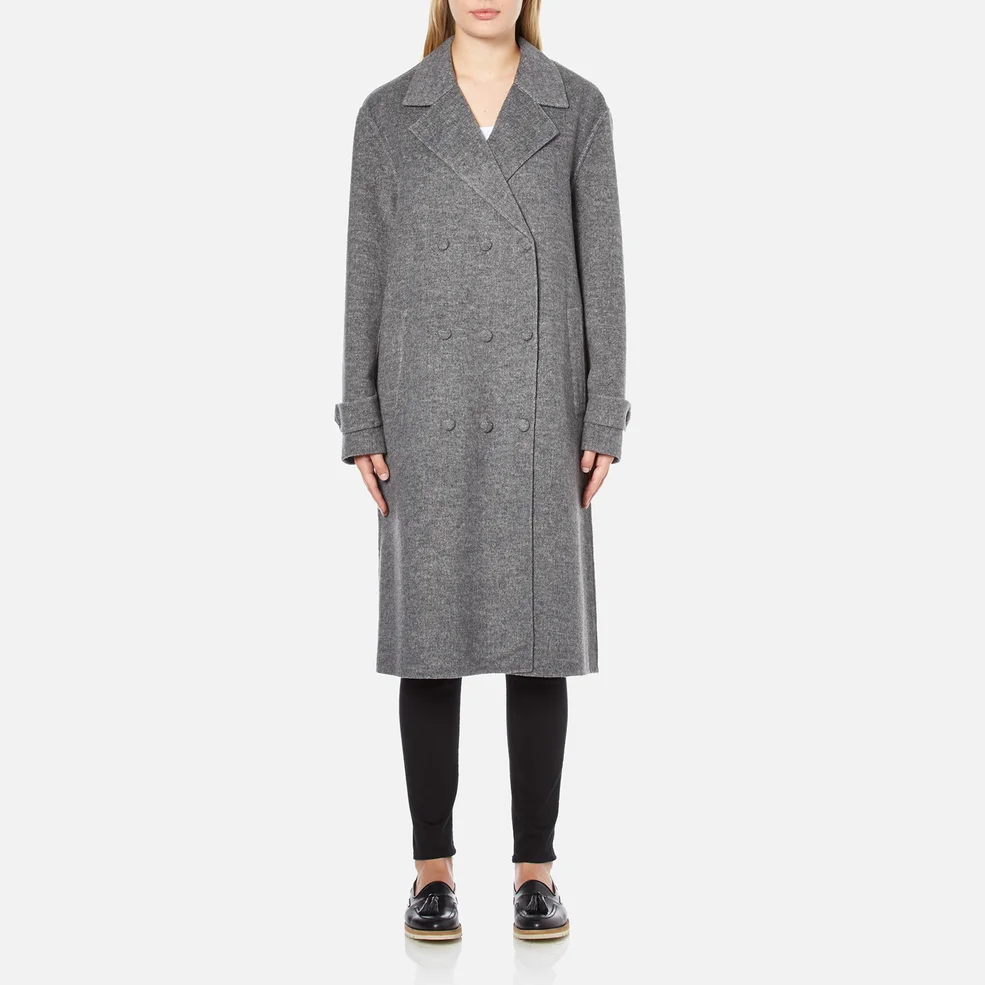 Alexander Wang Women's Oversized Trench Coat with Triple Snap Detail - Gravel Image 1