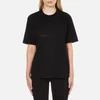 Alexander Wang Women's Boxy Crew Neck T-Shirt with Engineered Embroidery - Jet - Image 1