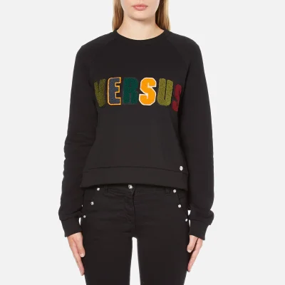 Versus Versace Women's Textured Logo Sweatshirt - Black