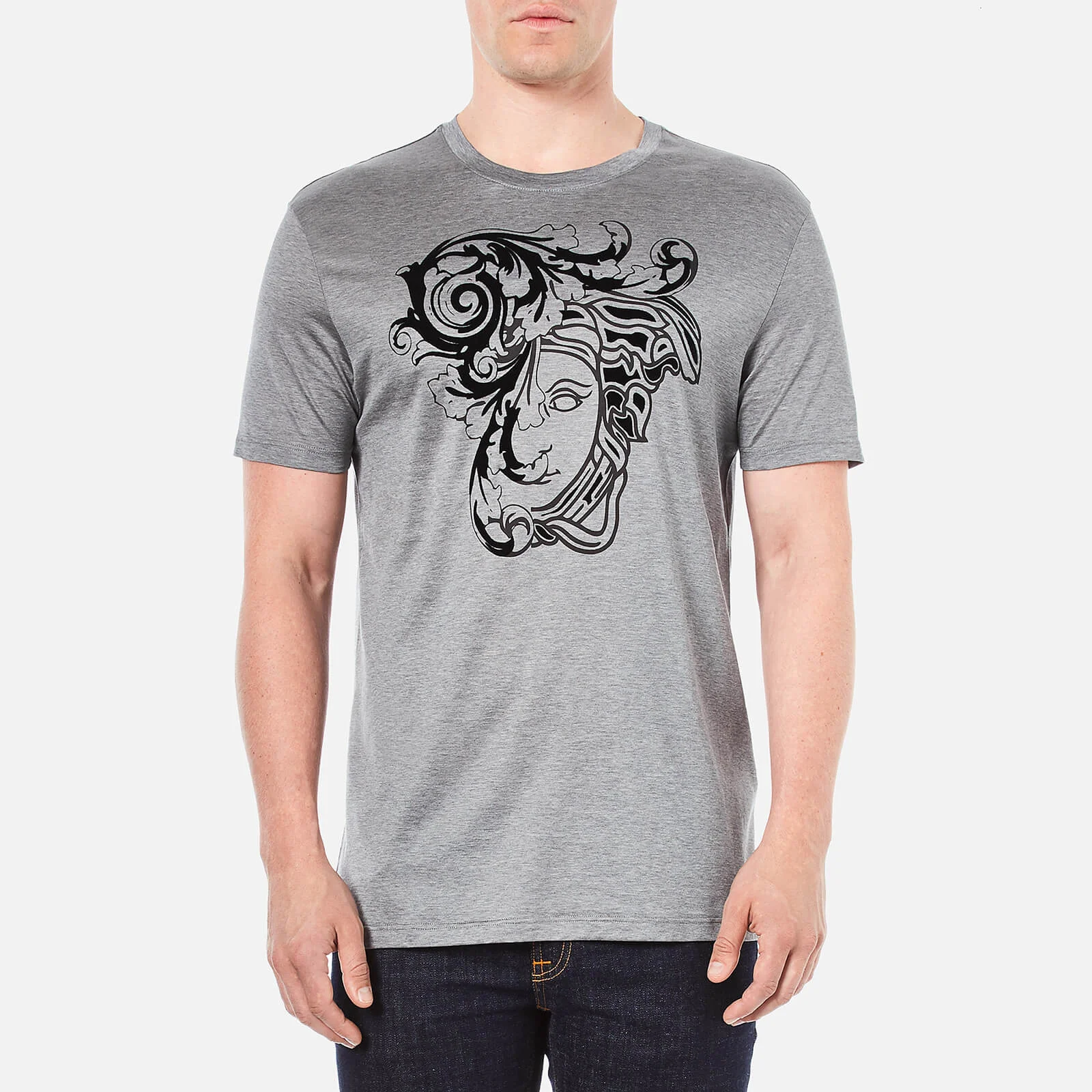 Versace Collection Men's Printed T-Shirt - Grey Image 1