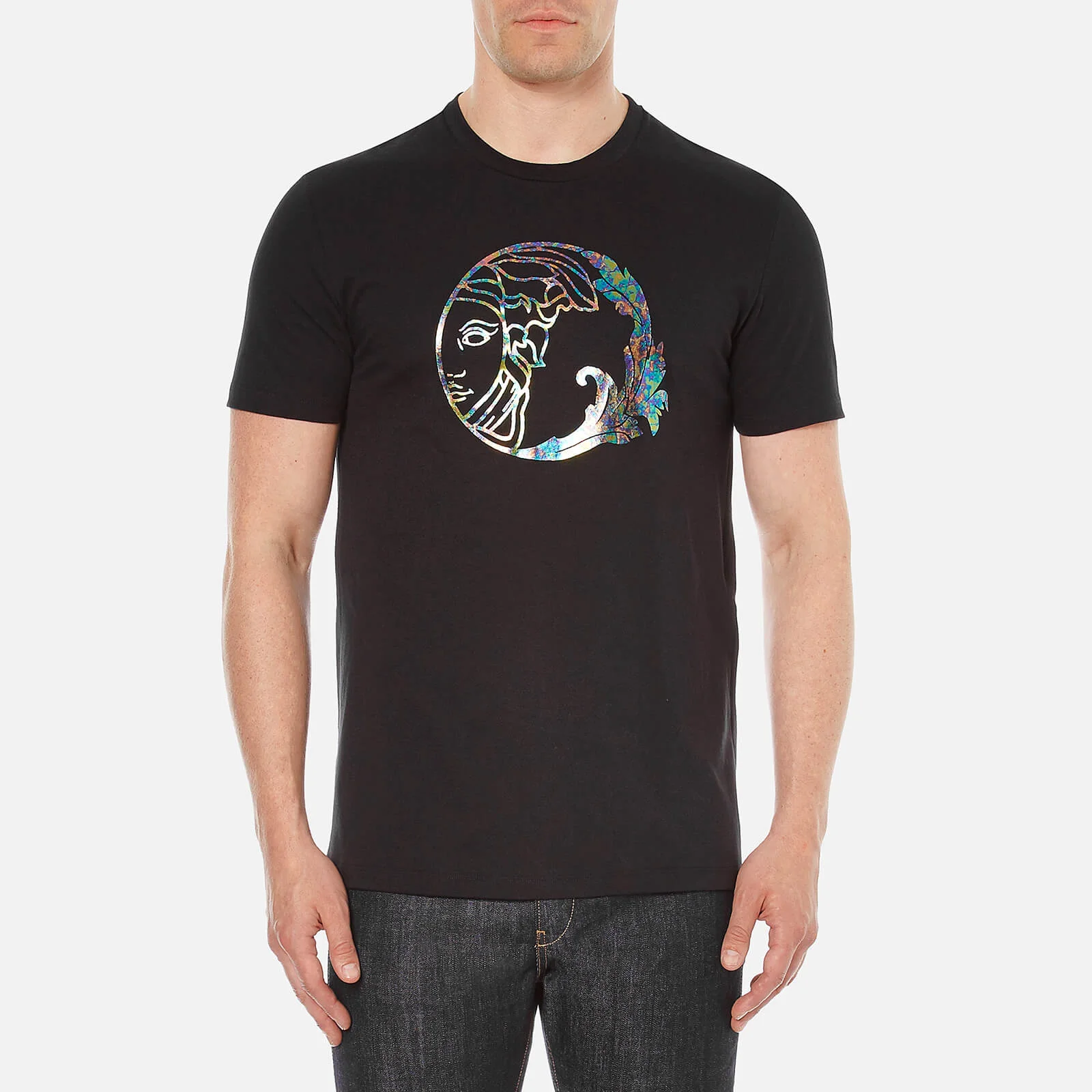 Versace Collection Men's Medusa Printed T-Shirt - Black Image 1