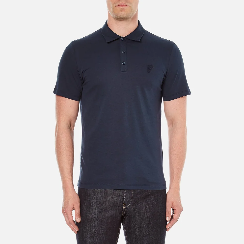 Versace Collection Men's Polo Shirt - Blue Image 1