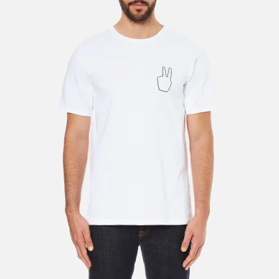 rag & bone Men's Peace! Embroidery T-Shirt - White