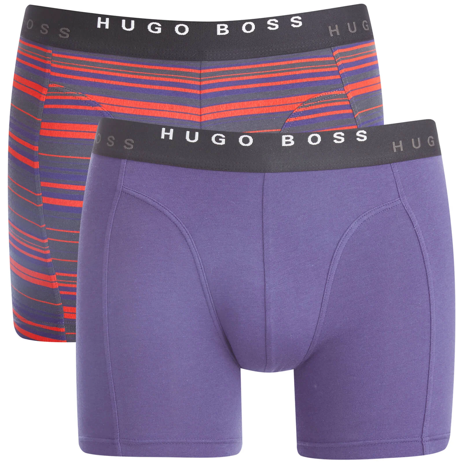 BOSS Hugo Boss Men's 2 Pack Cyclist Boxer Shorts - Open Red Image 1