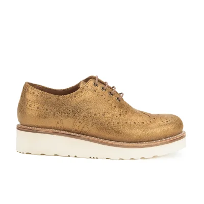 Grenson Women's Emily V Sparkle Brogues - Old Gold