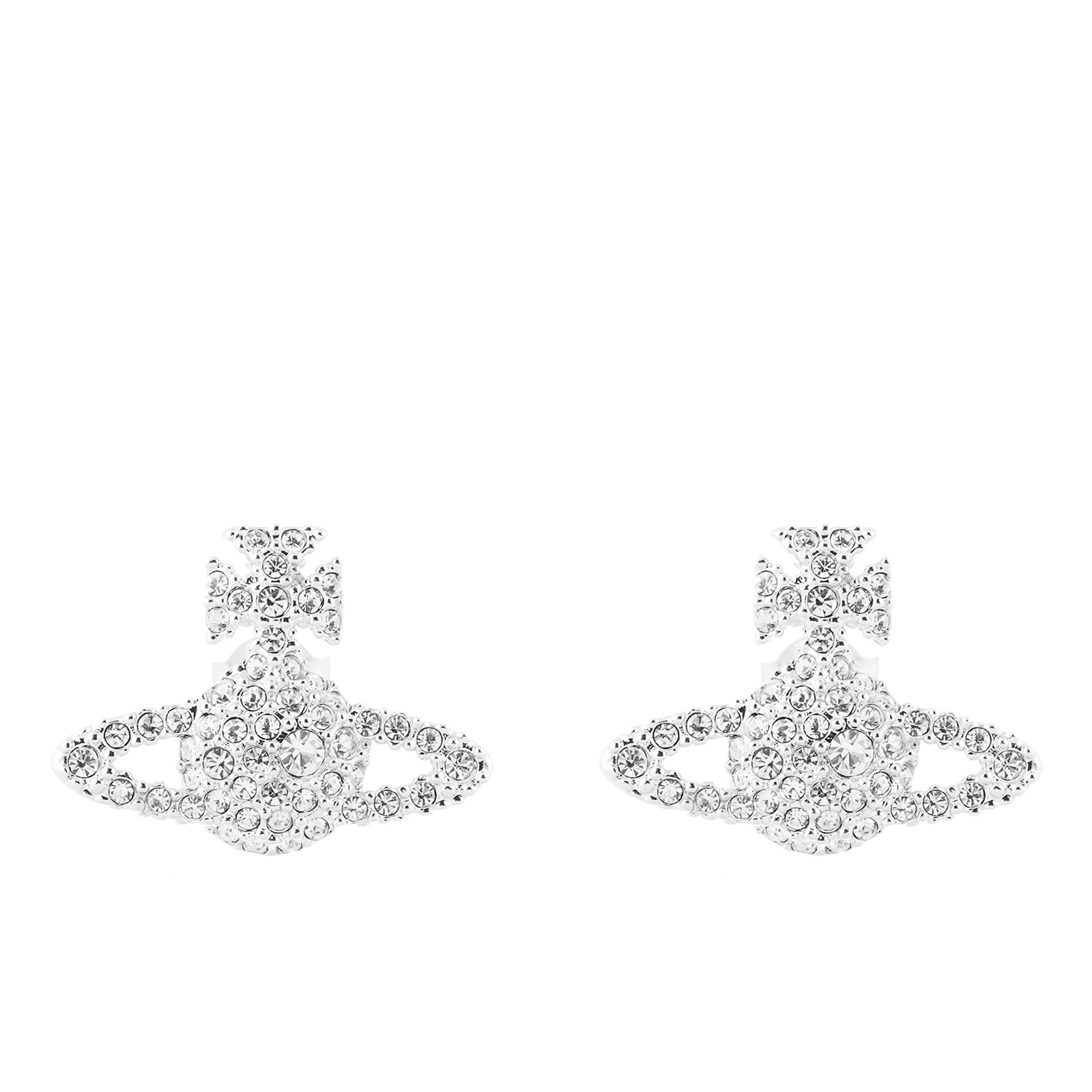 Vivienne Westwood Jewellery Women's Grace Bas Relief Stud Earrings - Crystal Image 1