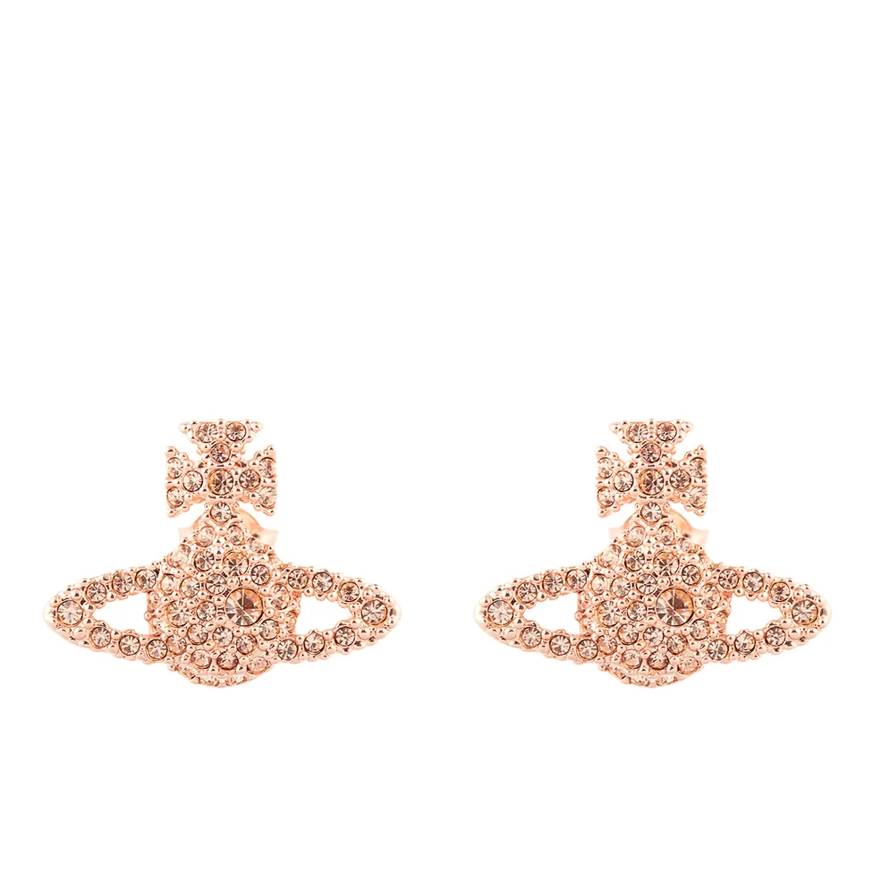 Vivienne Westwood Jewellery Women's Grace Bas Relief Stud Earrings - Pink Gold Image 1
