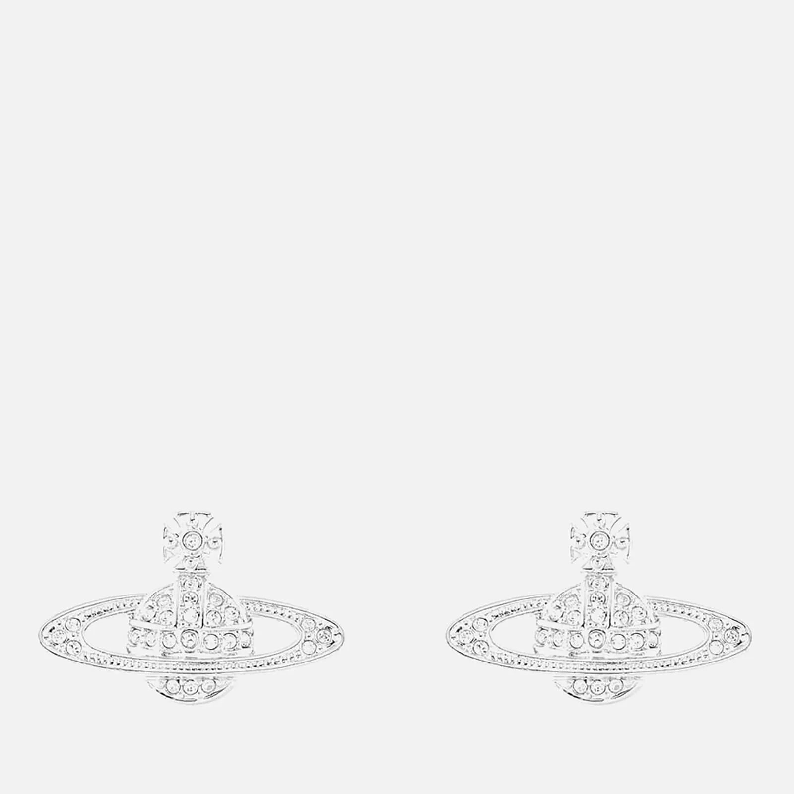 Vivienne Westwood Jewellery Women's Mini Bas Relief Pierced Earrings - Silver Image 1