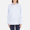 Helmut Lang Women's Lawn Cotton Shoulder Placket Shirt - Light Blue - Image 1