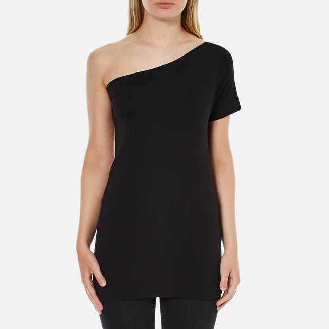 Helmut Lang Women's Seamless Jersey Asymmetrical Top - Black