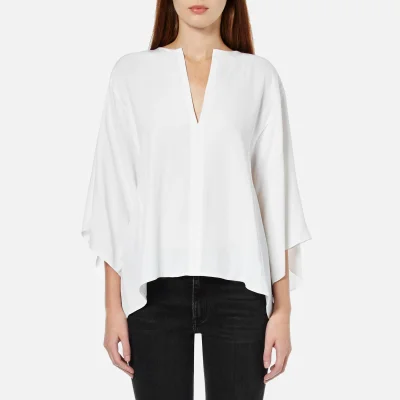 Helmut Lang Women's Georgette Silk Square Shape Shirt - White