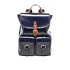 Aspinal of London Women's Oxford Backpack - Blue Moon/Tan - Image 1