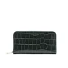 Aspinal of London Women's Continental Clutch Croc Purse - Forest Green Croc - Image 1