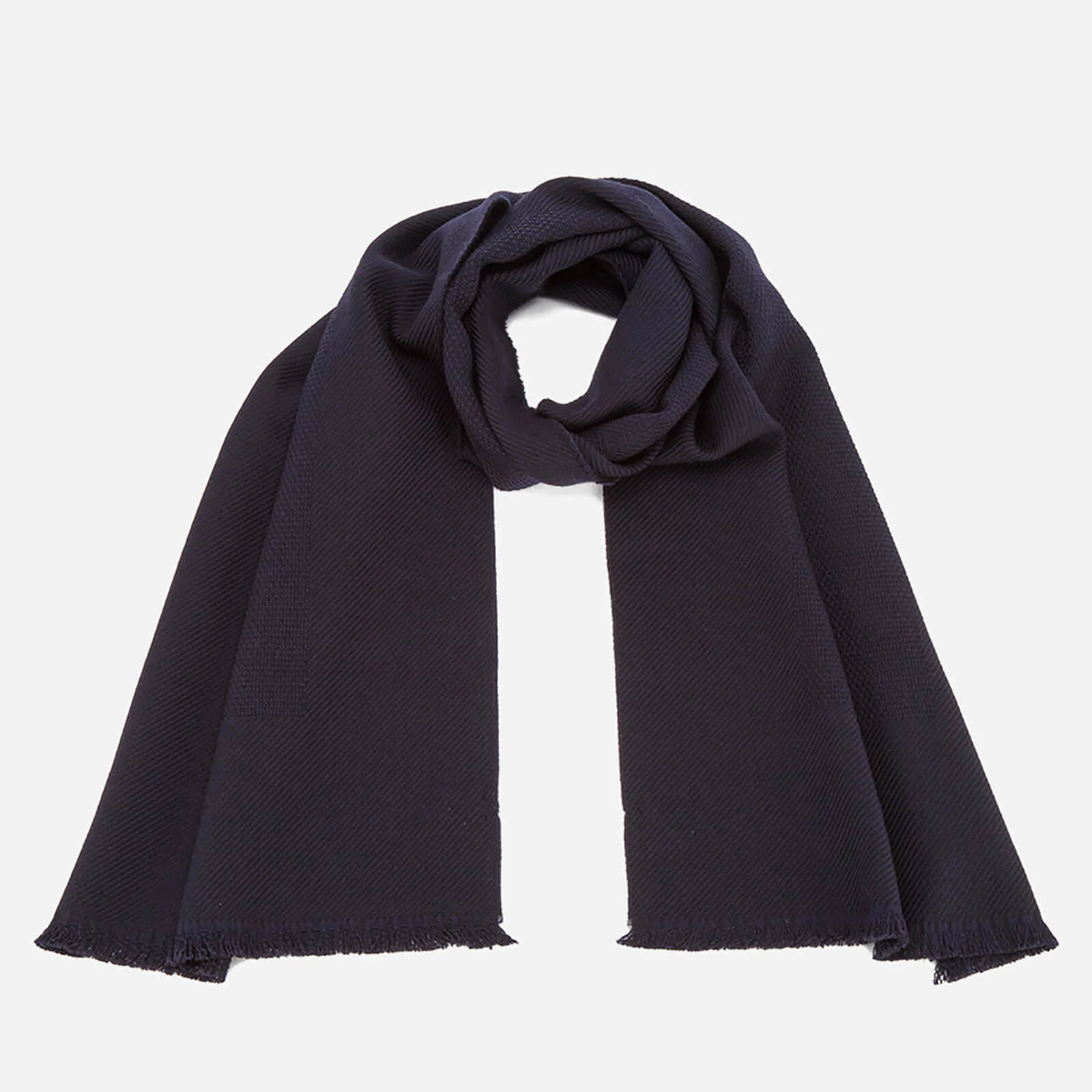 Paul Smith Accessories Men's Panelled Weave Scarf - Navy Image 1