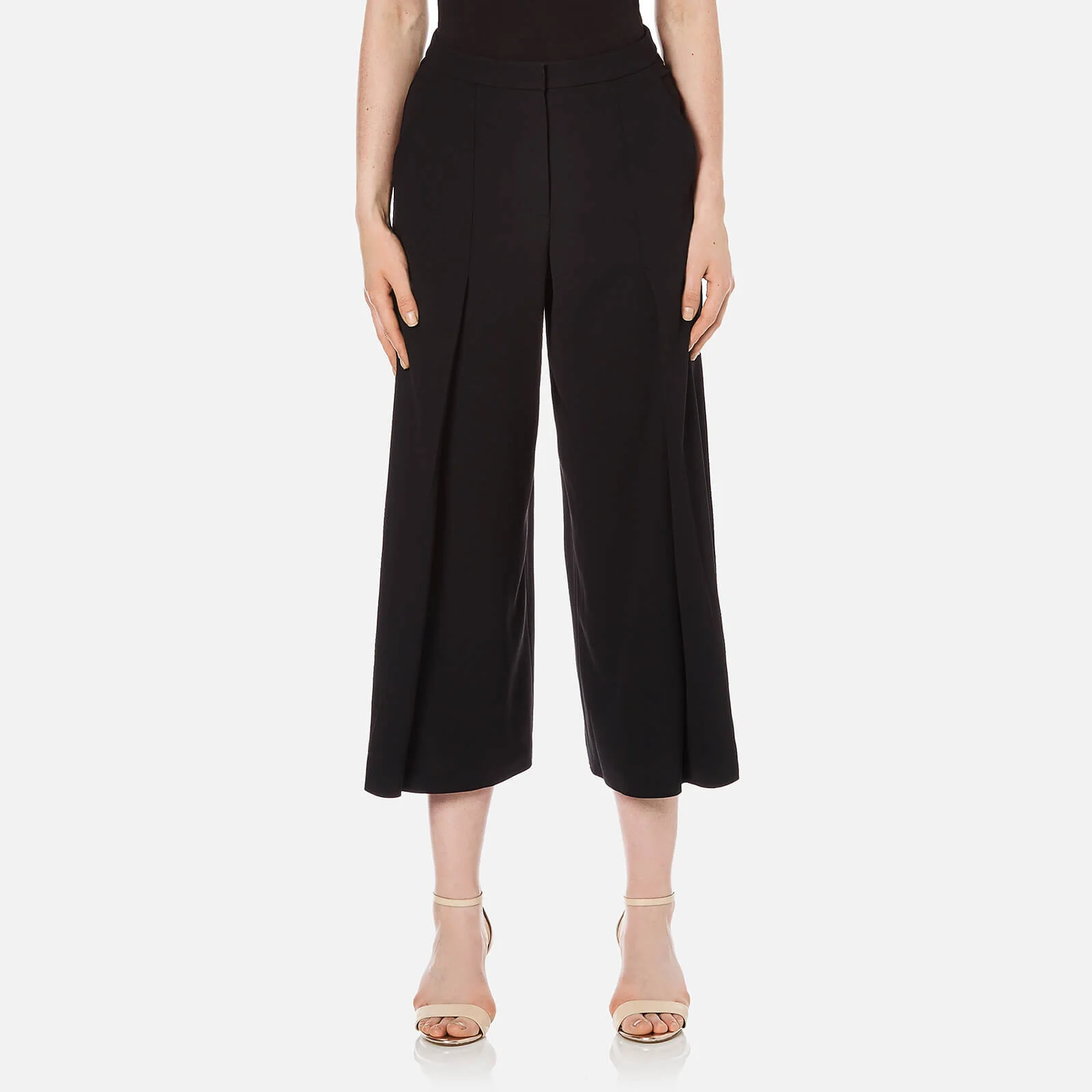 T by Alexander Wang Women's Poly Crepe Flared Pants - Black Image 1