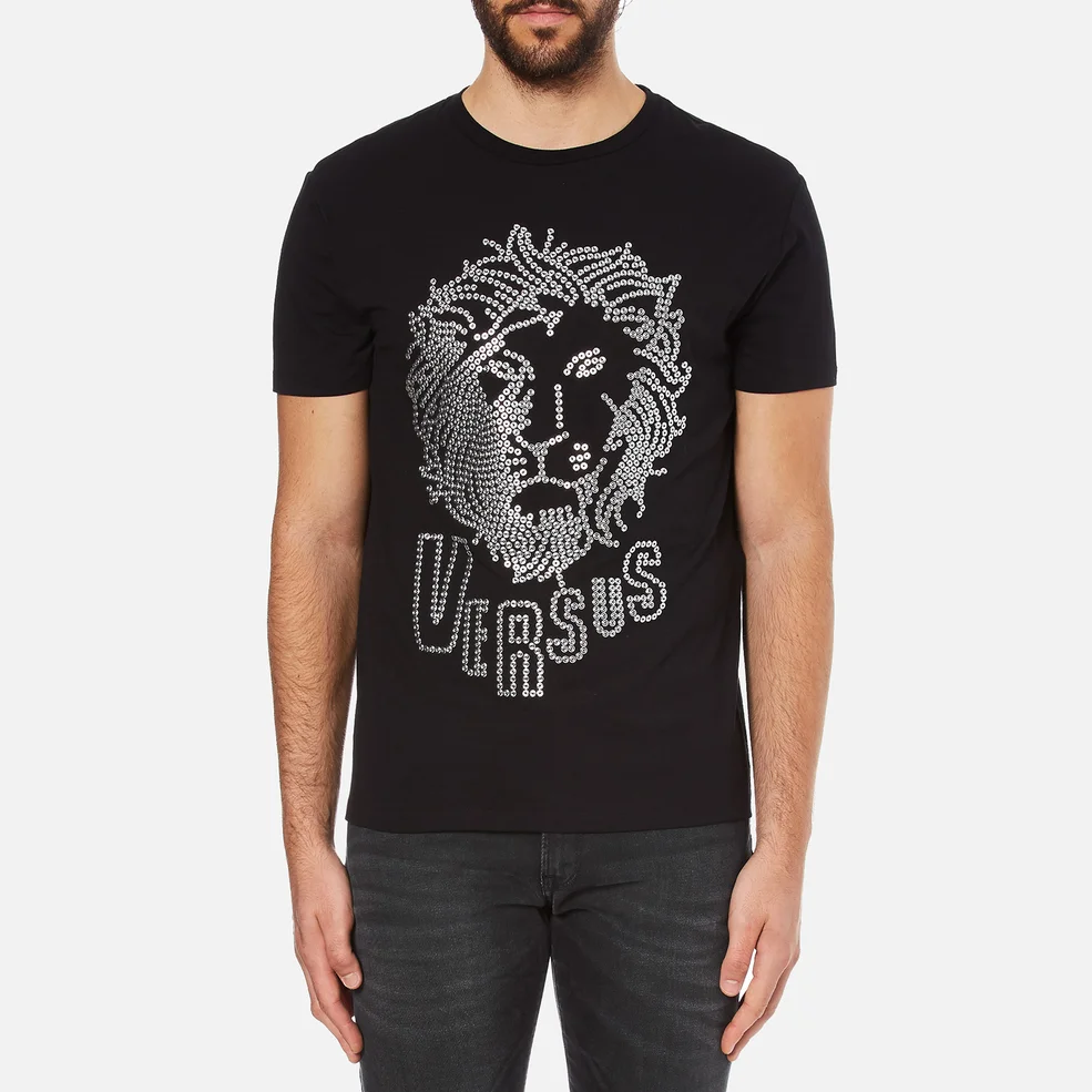 Versus Versace Men's Large Lion Logo T-Shirt - Black Stampa Image 1