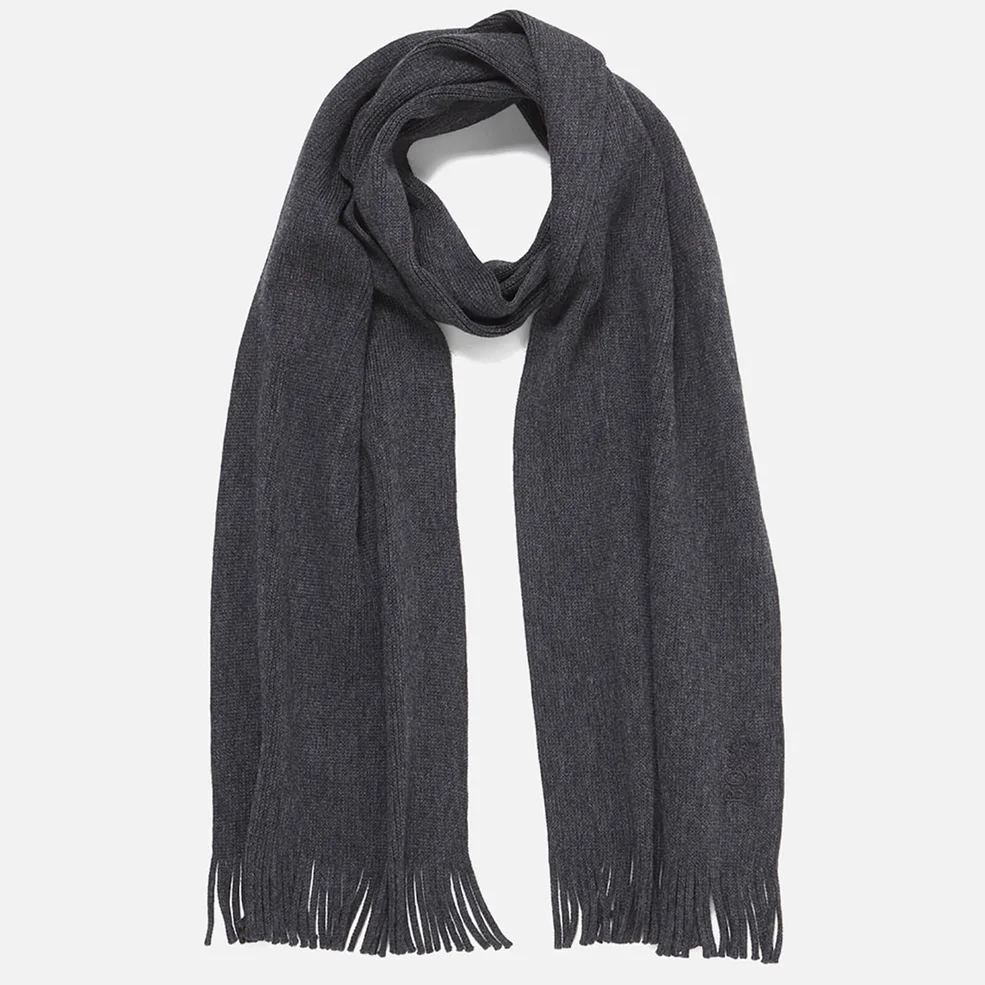 BOSS Green C-Albas Scarf - Charcoal Image 1