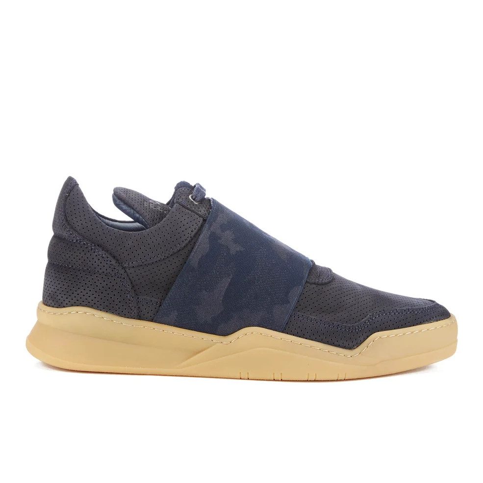 Filling Pieces Men's Perforated Elastic Low Top Trainers - Navy Image 1