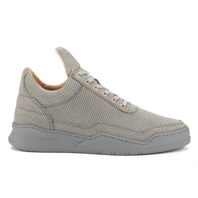 Filling Pieces Men's Perforated Low Top Trainers - Alam Grey