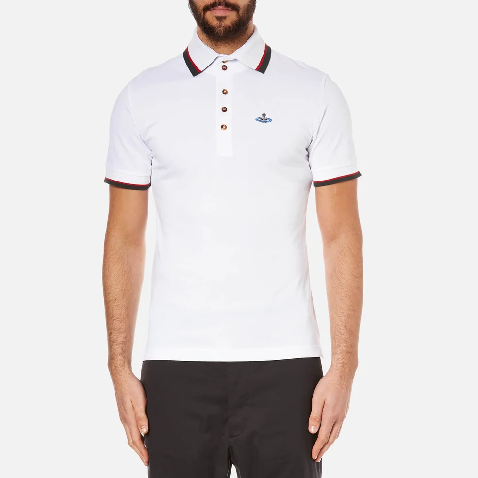 Vivienne Westwood Men's Classic Pique Short Sleeve Polo Shirt - White Image 1