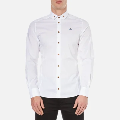 Vivienne Westwood Men's Stretch Poplin Long Sleeve Shirt - White