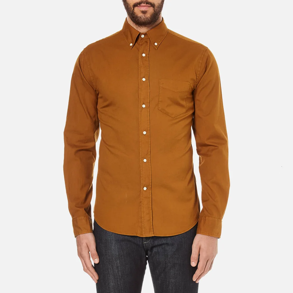 GANT Rugger Men's Dreamy Oxford Garment Dyed Shirt - Toffee Image 1