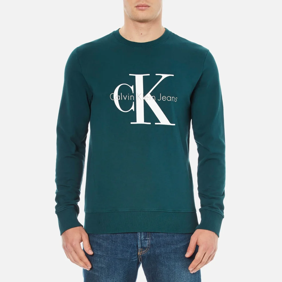 Calvin Klein Men's 90's Re-Issue Sweatshirt - Deep Teal Image 1