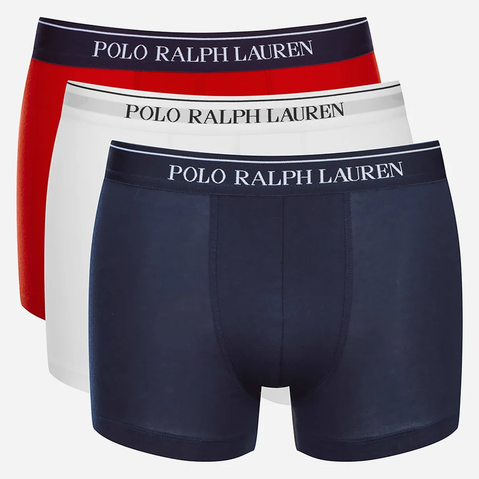 Polo Ralph Lauren Men's 3 Pack Boxer Shorts - White/Red/Blue Image 1