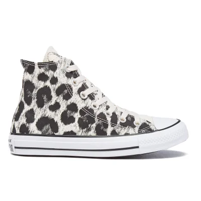 Converse Women's Chuck Taylor All Star Animal Print Hi-Top Trainers - Parchment/Black/White