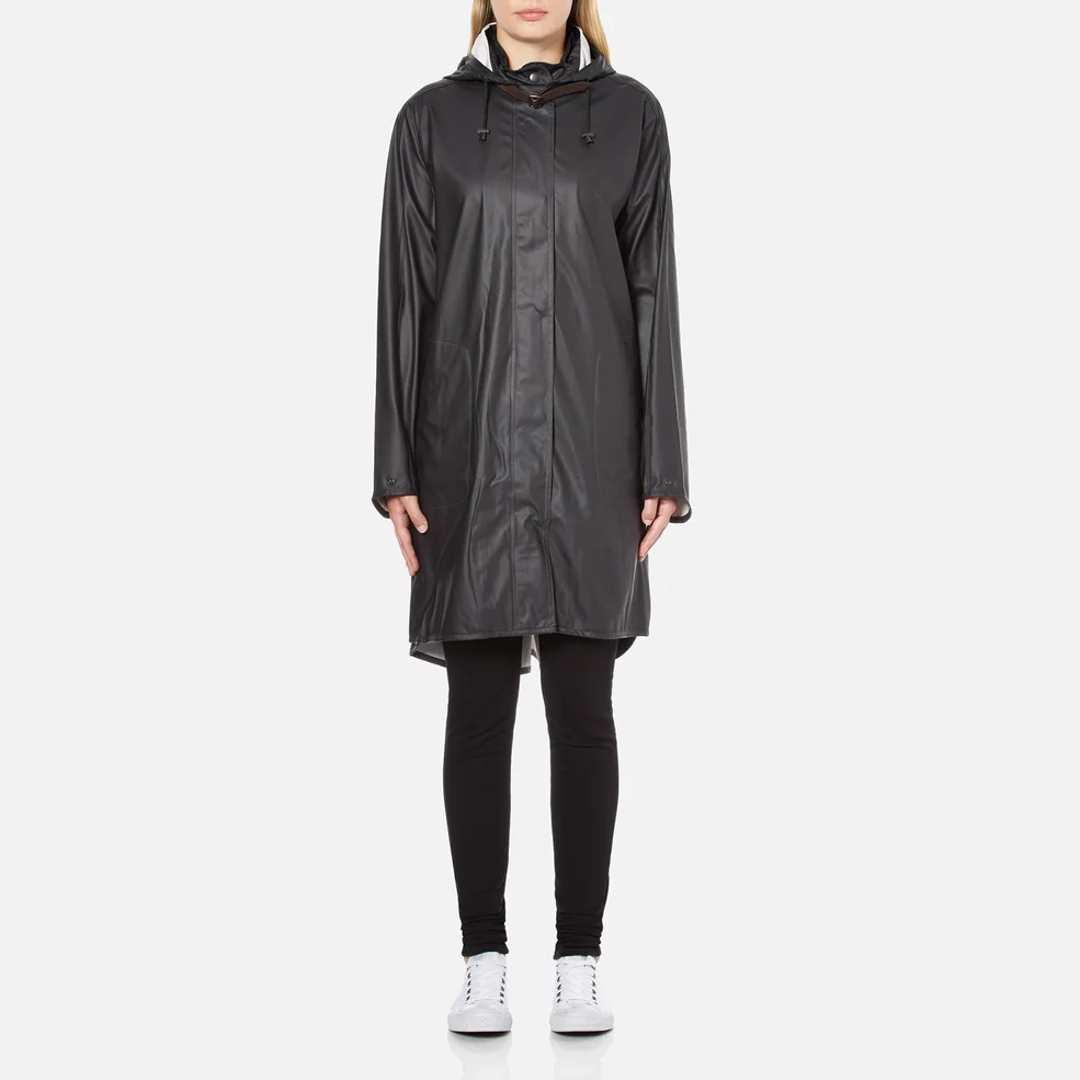 Ilse Jacobsen Women's Light True Rain A Line Coat - Black Image 1
