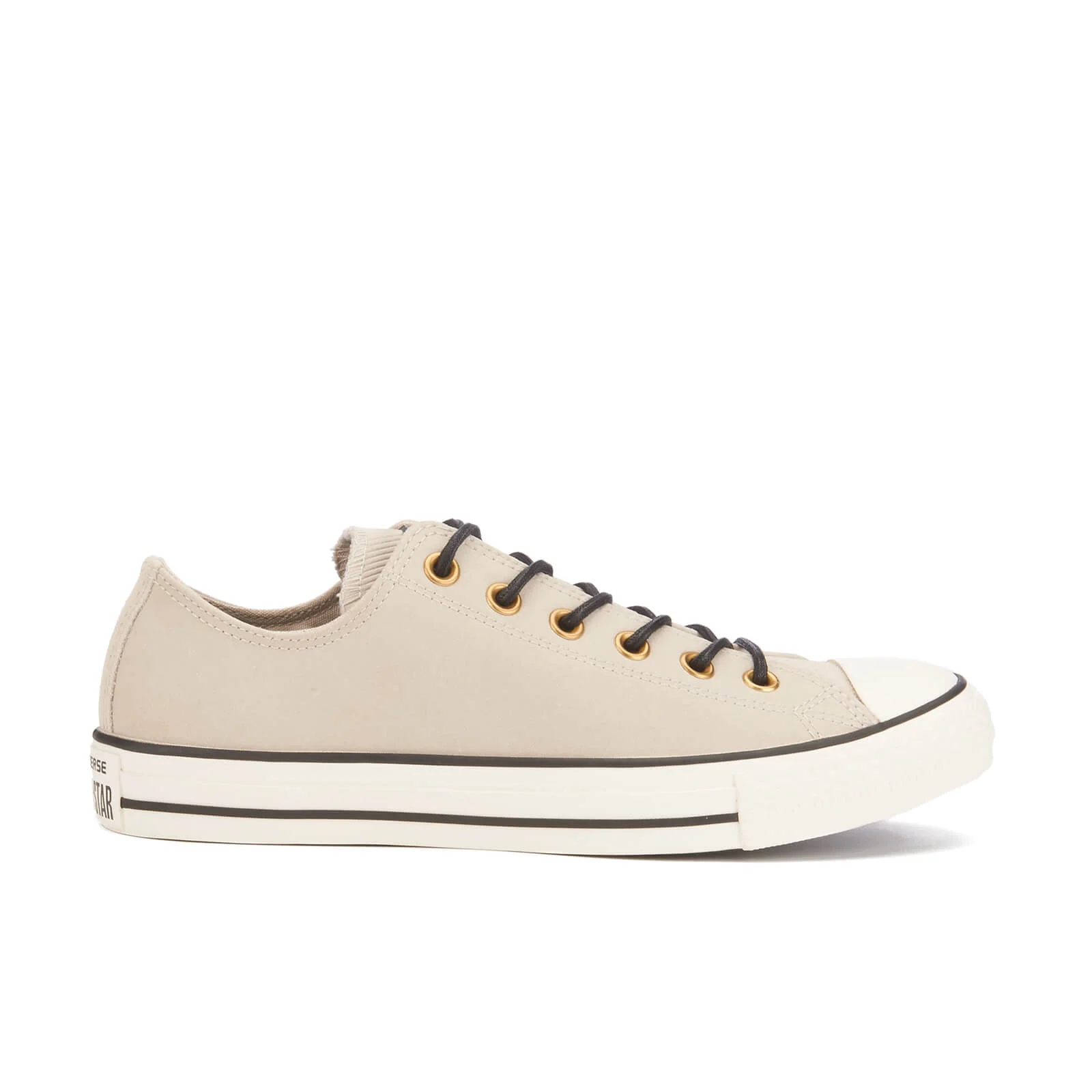 Converse Men's Chuck Taylor All Star Leather/Corduroy Ox Trainers - Frayed Burlap/Egret/Black Image 1