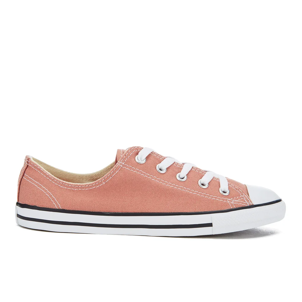 Converse Women's Chuck Taylor All Star Dainty Ox Trainers - Pink Blush/Black/White Image 1