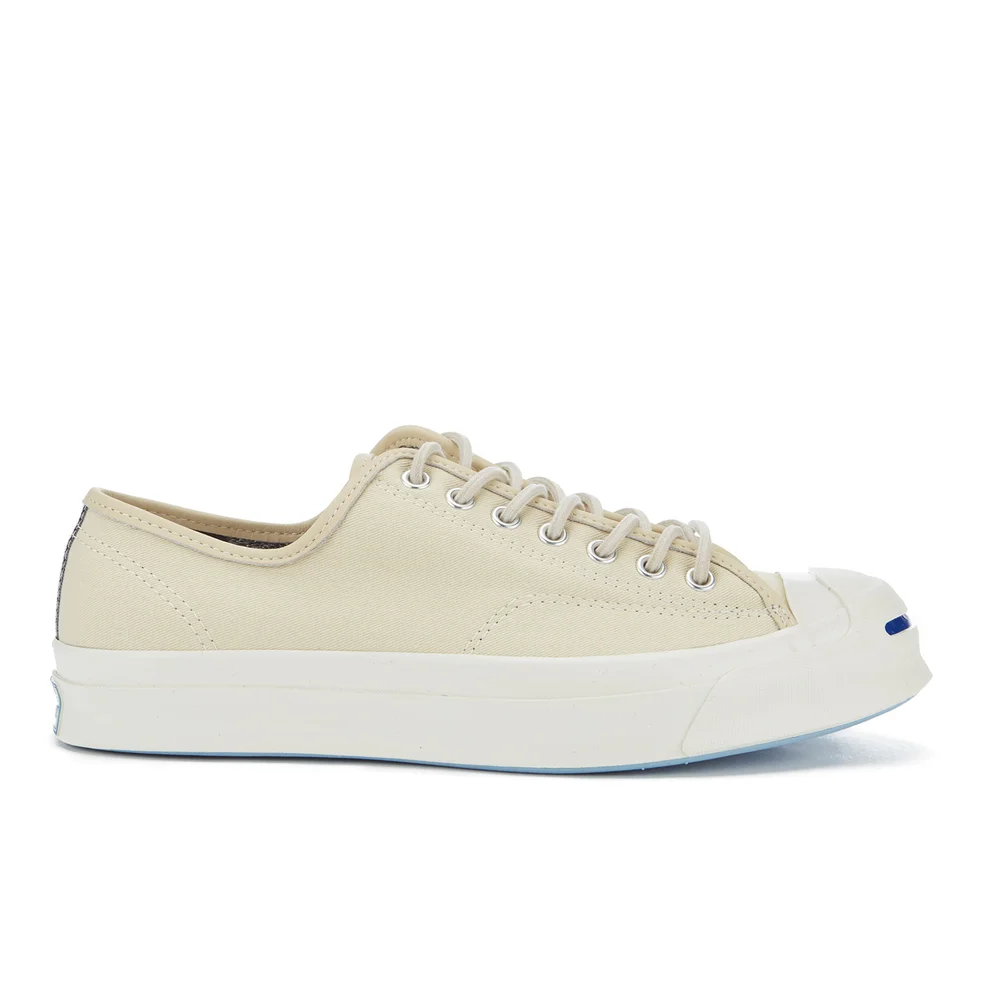 Converse Men's Jack Purcell Twill Shield Canvas Ox Trainers - Natural/Natural/Egret Image 1