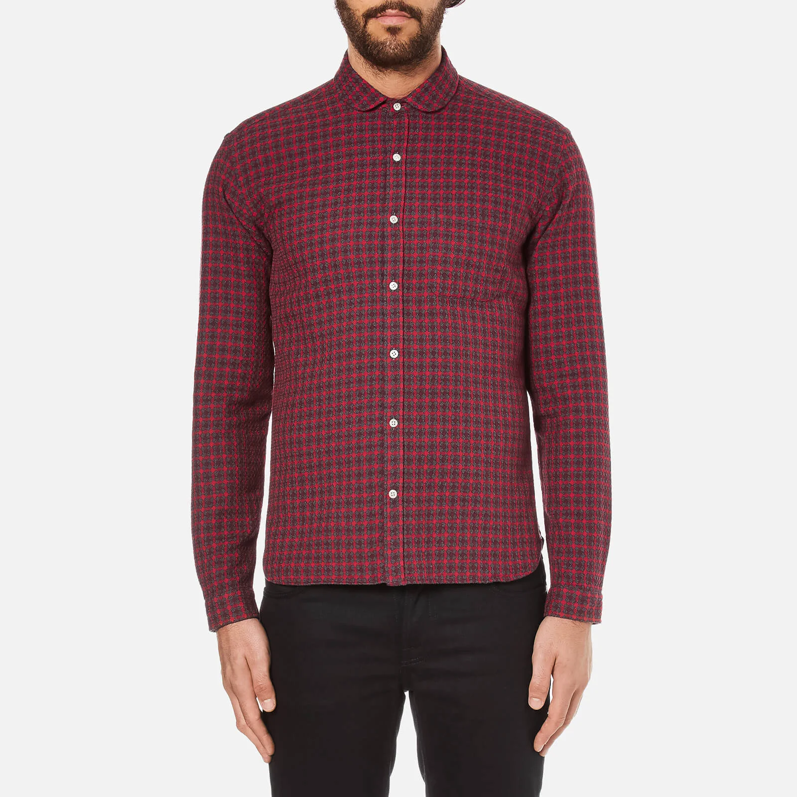 Oliver Spencer Men's Eton Collar Shirt - Liscard Red Image 1