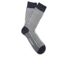 Oliver Spencer Men's Vertical Socks - Navy/Oatmeal - Image 1