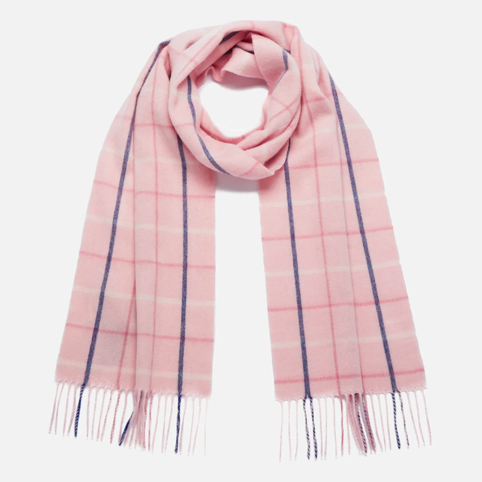 Barbour Women's Country Tattersall Scarf - Pink Plaid Image 1