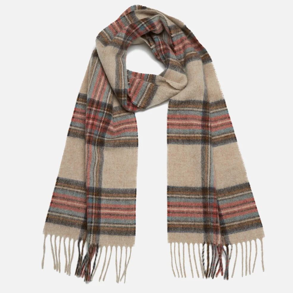 Barbour Women's Country Check Scarf - Cream Image 1