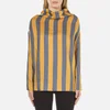 Vivienne Westwood Anglomania Women's Long Sleeve Fold Blouse - Blue/Yellow - Image 1