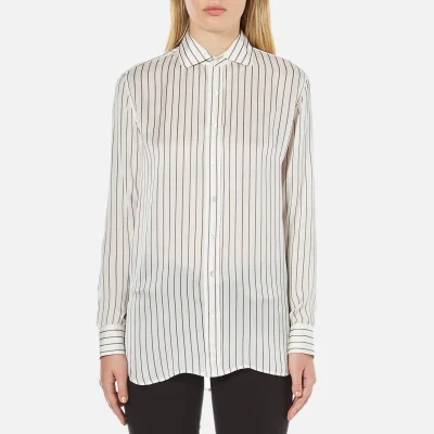 Polo Ralph Lauren Women's Joa Striped Long Sleeve Shirt - Oyster/Grey