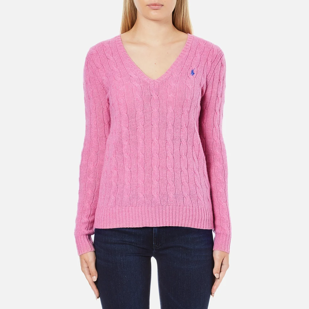 Polo Ralph Lauren Women's Kimberly Cashmere Blend Jumper - Wesley Pink Heather Image 1