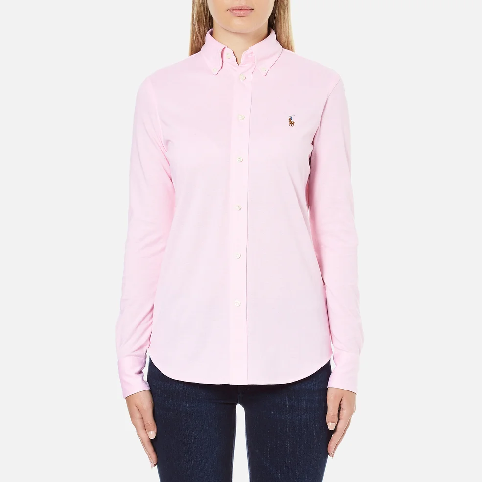 Polo Ralph Lauren Women's Heidi Long Sleeve Shirt - Carmel Pink Image 1