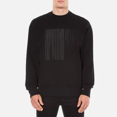 Alexander Wang Men's Embroidered Barcode Logo Sweatshirt - Black
