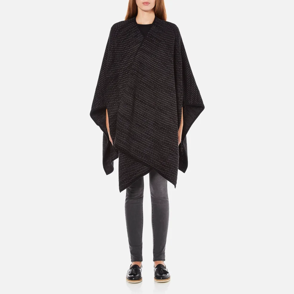 MICHAEL MICHAEL KORS Women's Twill Blanket Poncho - Grey Image 1