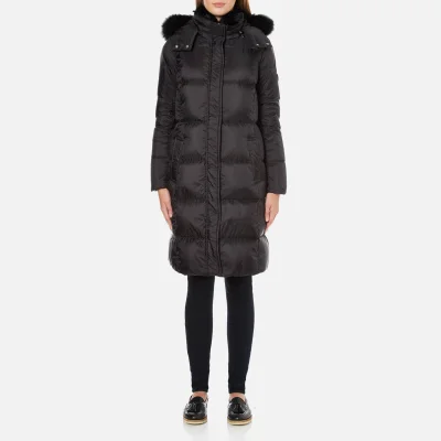 MICHAEL MICHAEL KORS Women's Fur Collar Long Puffa Coat - Black