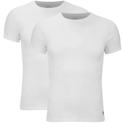 Polo Ralph Lauren Men's 2 Pack Short Sleeve T-Shirt - White/White
