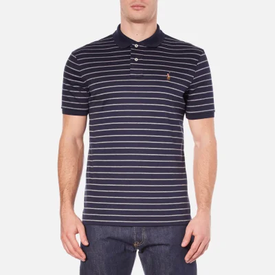 Polo Ralph Lauren Men's Short Sleeve Pima Cotton Stripe Polo Shirt - French Navy