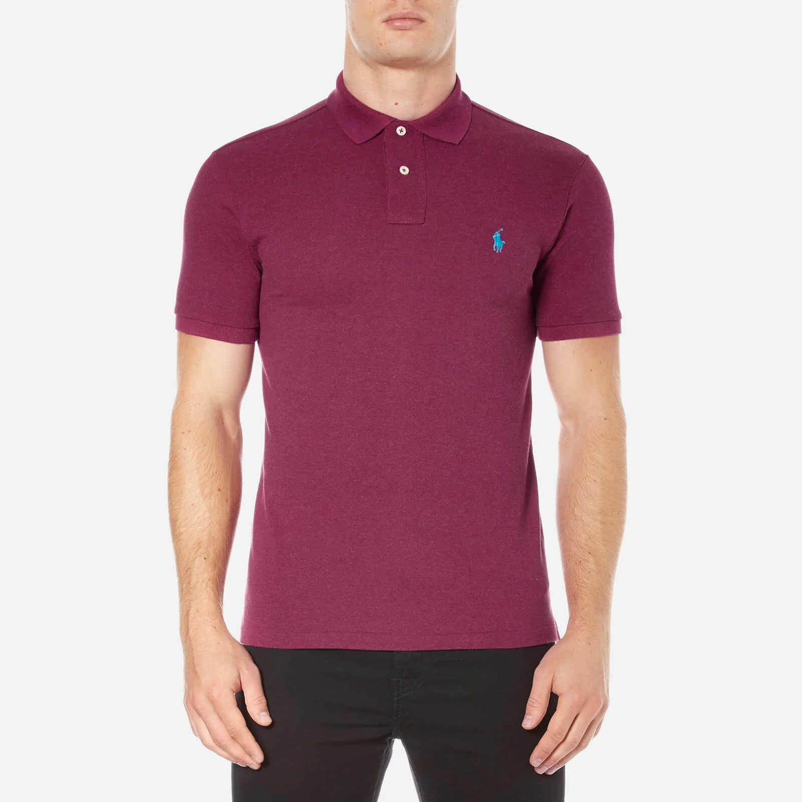 Polo Ralph Lauren Men's Short Sleeve Slim Fit Polo Shirt - New Cranberry Image 1